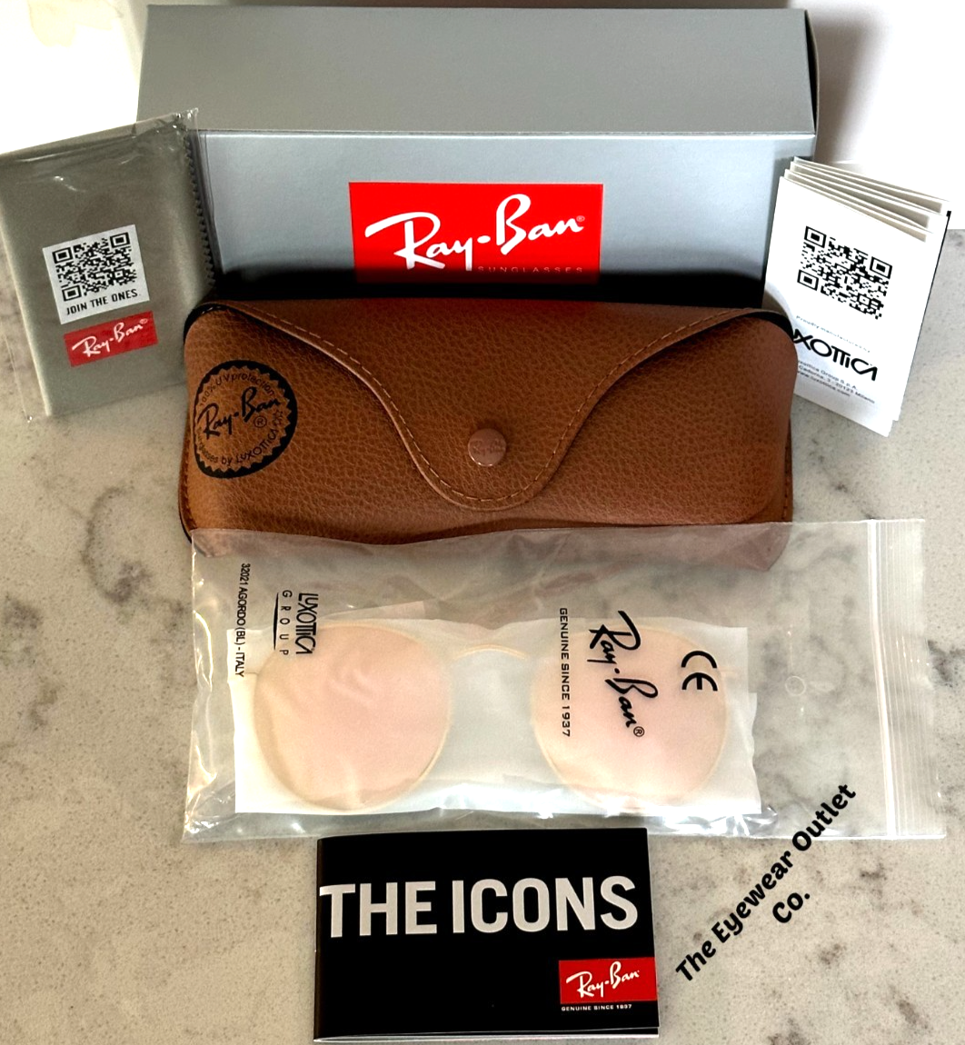 Store Display Rayban Round Metal RB3447 Pink Mirror Men  display picture 1