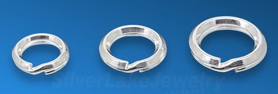925 Sterling Silver Split Rings 5/6/7mm Mini Keyring Bail Attach Charms Pendants
