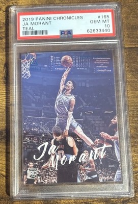 Ja Morant 2019 Panini Chronicles Teal PSA 10 RC Rookie | eBay
