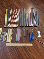 Knitting Crochet Needles Lot Of 70 Items Susan Bates Boye Sears Metal  Plastic