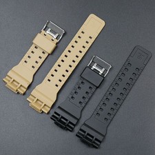 16mm Bracelet Black Resin Watchband Strap For Casio G-Shock GA-100 110 GD-120