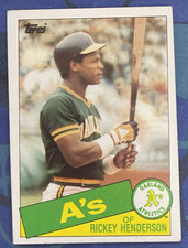 1985 Topps #115 Rickey Henderson - Oakland Athletics