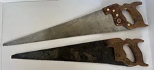 Vintage Disston Hand Saws (Lot of 2): 1 - D42 26" w/ Eagle & Liberty Bell Logo