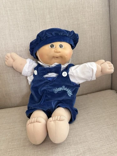 Cabbage Patch Kids Baby Doll by Xavier Roberts 1983 Blue Outfit Signed