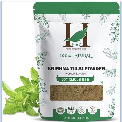 H&C Herbal Tulsi Powder 227g | Holy Basil Ocimum Sanctum | Health Skin Hair