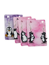 Penguin Earrings - 3D printed earrings