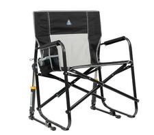 GCI Outdoor Freestyle Rocker XL Folding Rocking Chair Oversized Black