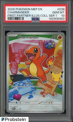 2026 Pokemon MEP EN First Partner Collection #038 Charmander PSA 10 GEM MINT