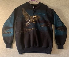 Vintage Art Unlimited Sportswear Sweatshirt Eagle Alaska Medium All AOP