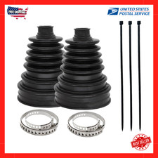 2PCS CV Boot with 4 Stainless Steel Clamps, Black CV Boots Joint Replacement Cov