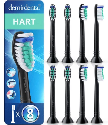 8er demirdental Harte Aufsteckbürsten für Philips Sonicare