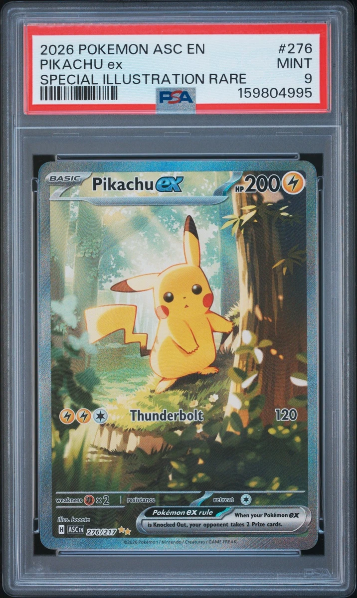 Pikachu Pokémon TCG Grade 9 Rare Individual Collectible Card Game