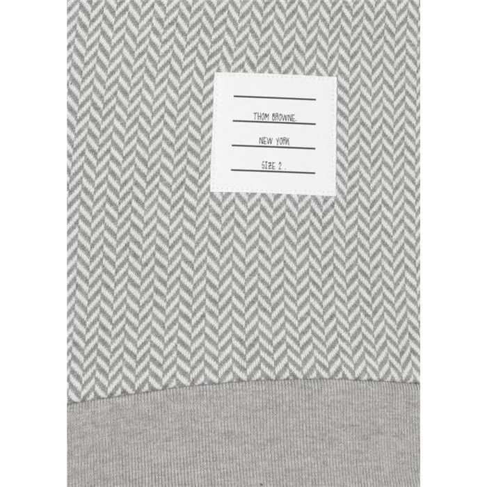 Thom Browne Felpa Uomo RWB Spina di Pesce Cotone Grigio MJT355A J0027 133