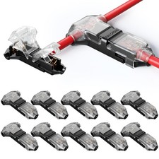 T Tap Wire Splice Connectors for 16-20 AWG, 3 Way 1 Pin Low Voltage Wire Conn...