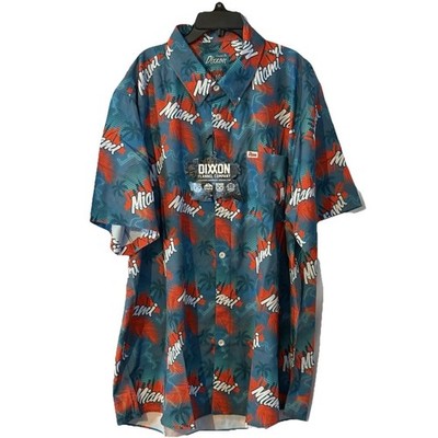 Dixxon The Vice Button Up Shirt Mens 2XL Miami Vibes Lightweight NWT