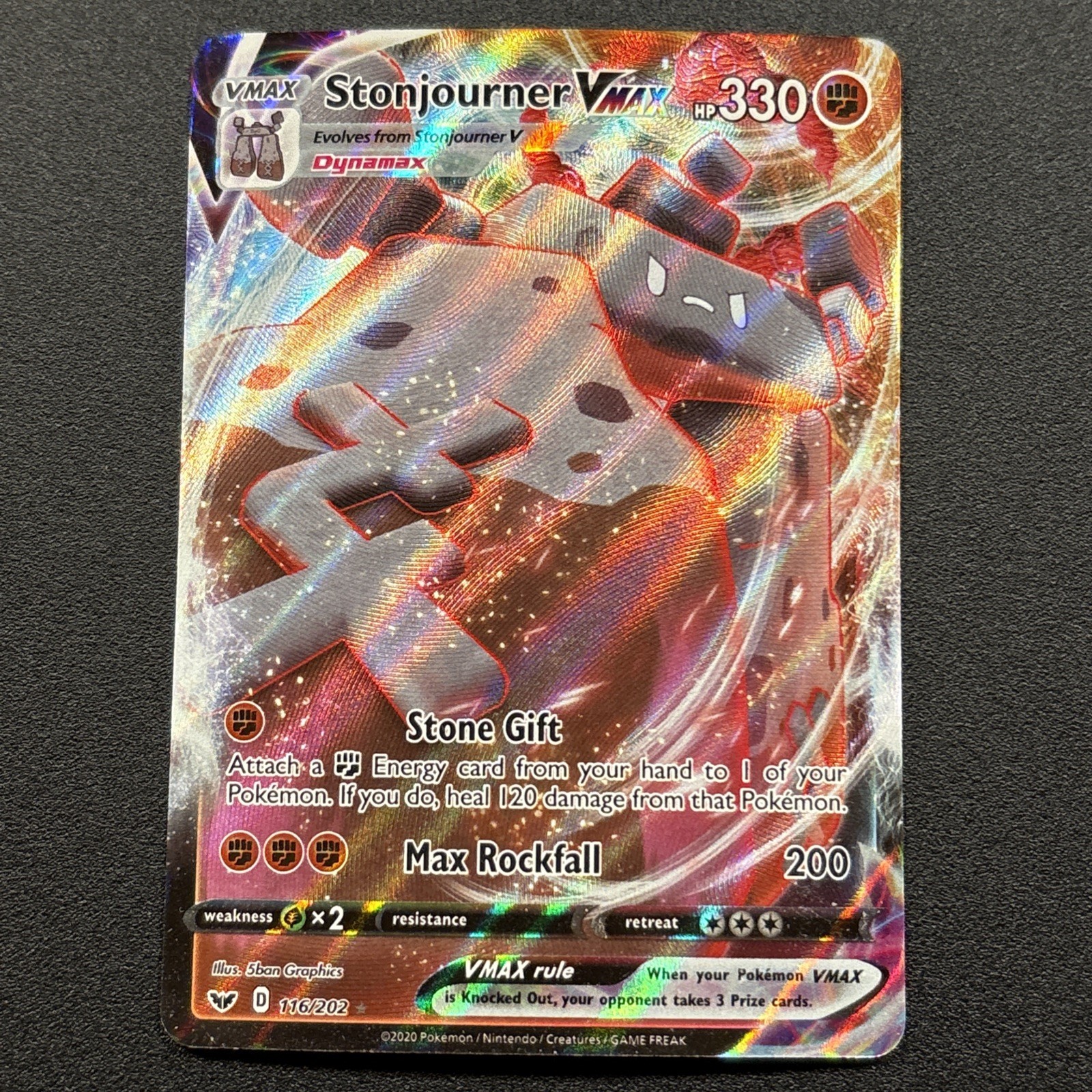Stonjourner VMAX 116/202 Swsh01: Sword & Shield Holo