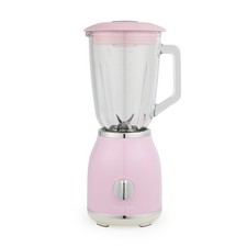 Image of Salter Retro Pink Jug Blender, 1.5L Glass, 2 Speeds, Pulse, 1000W, BPA-Free