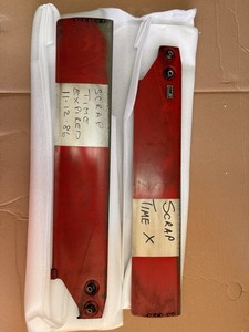 (PAIR) BELL HELICOPTER TAIL ROTOR BLADES (#’s 206-016-201-103 & 208-016-201-103)