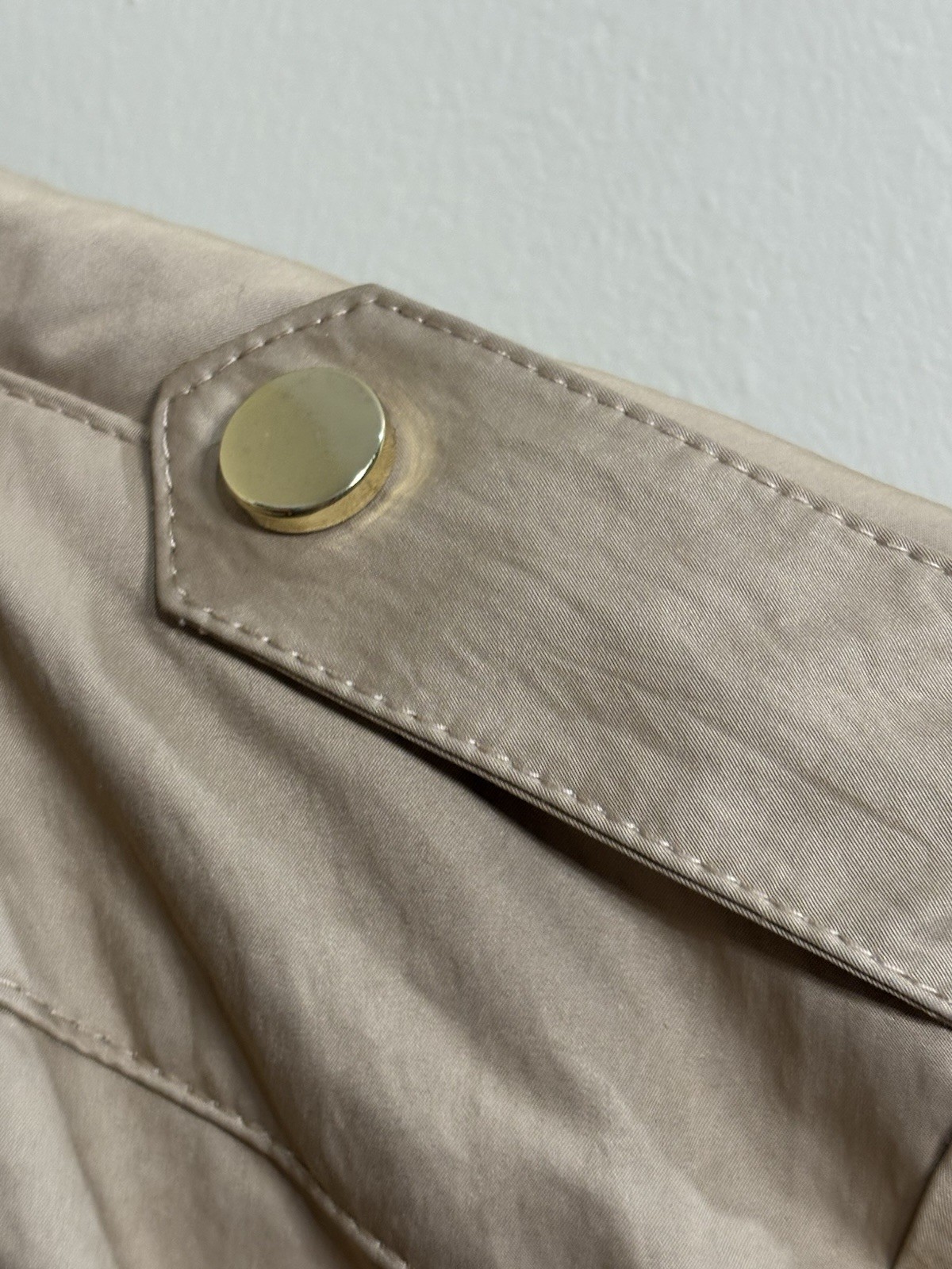 Cache Draped Front Utility Jacket Beige Women’s S… - image 5