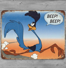 Road Runner Beep! Beep! 8 x 12 Vintage Novelty Metal Sign Made In USA New!