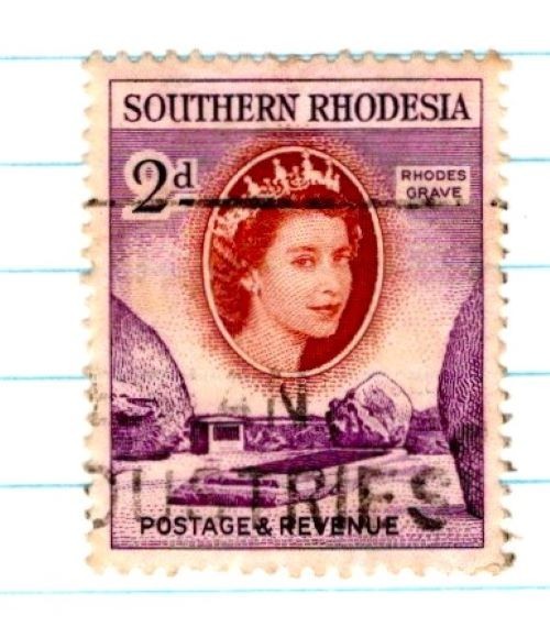 Southern Rhodesia Queen Elizabeth II Postage STAMP 2 Shillings SA-34