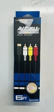 New Gold Plated SAV RCA Video Audio Composite Cable for Sega Saturn S-Video AV