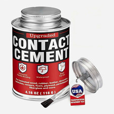Contact Cement Neoprene Glue w/ Brush for Leather Waterproof Flexible 4.16oz