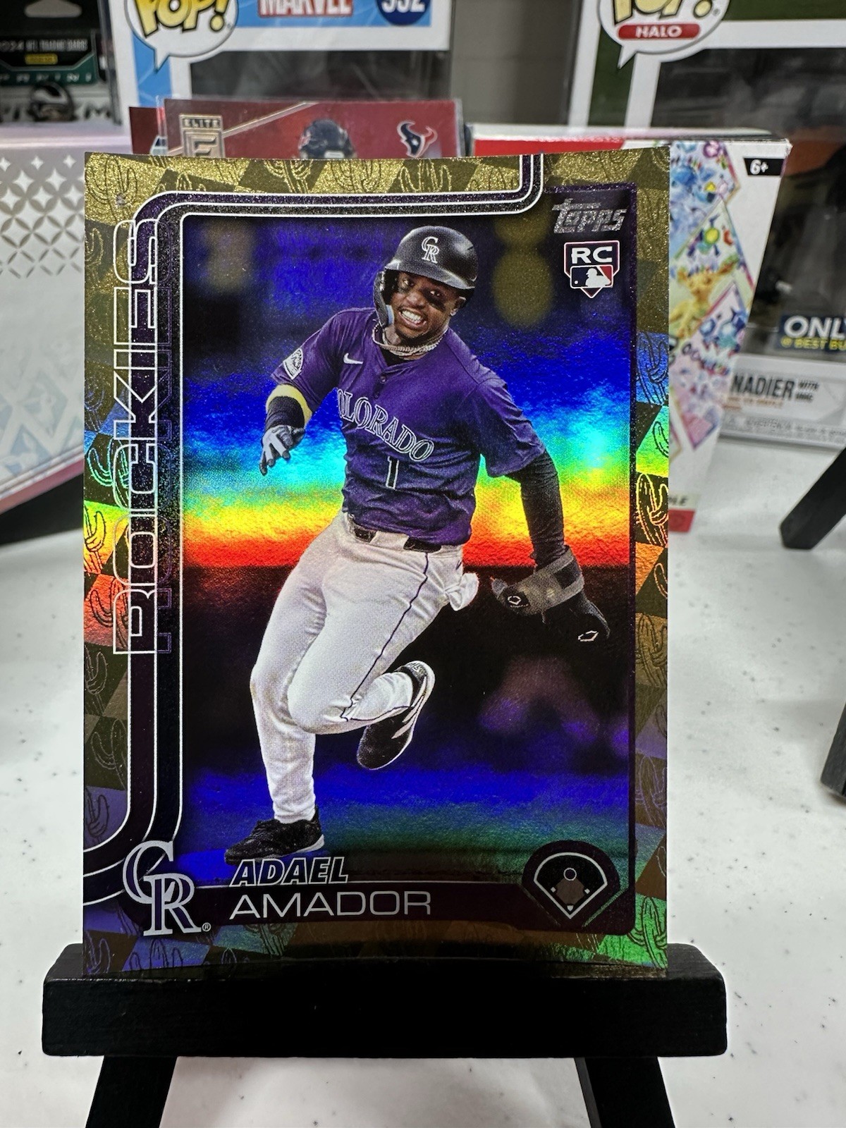 2025 Topps Series 1 Adael Amador #191 Spring Training Gold Foil board /50 (RC)