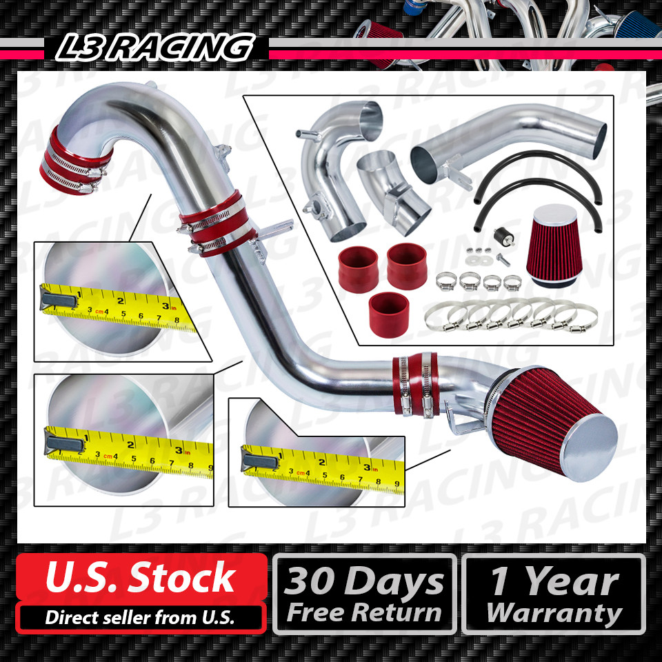 RED COLD INDUCTION AIR INTAKE KIT+Filter Fit For 12-14 Acura ILX 2.4L L4