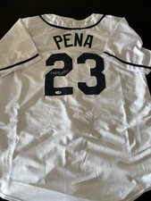 Rays Carlos Pena signed Jersey JSA Authentic