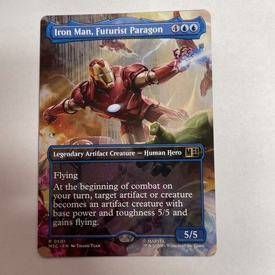 Iron Man, Futurist Paragon (Borderless) Commander: Marvel Super Heroes Rare