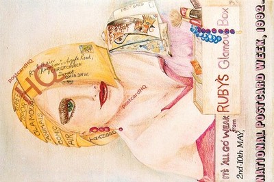 Ansichtskarte - Nationale Postkartenwoche, 1992, ''Im Rosa'', Rubin