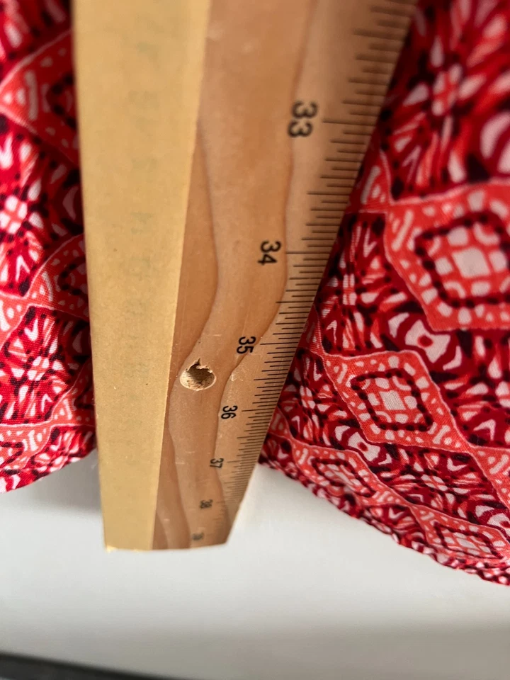 Mossimo Supply Co. Mujer Falda Naranja Rojo Estampado Geométrico Cintura Elástica Talla S Foto 4 de 4