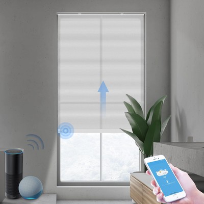 ZigBee Smart Blind Lite, Semi-Transparent Motorized Shades, Smart Control, Co...