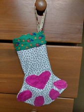 paw print christmas stocking