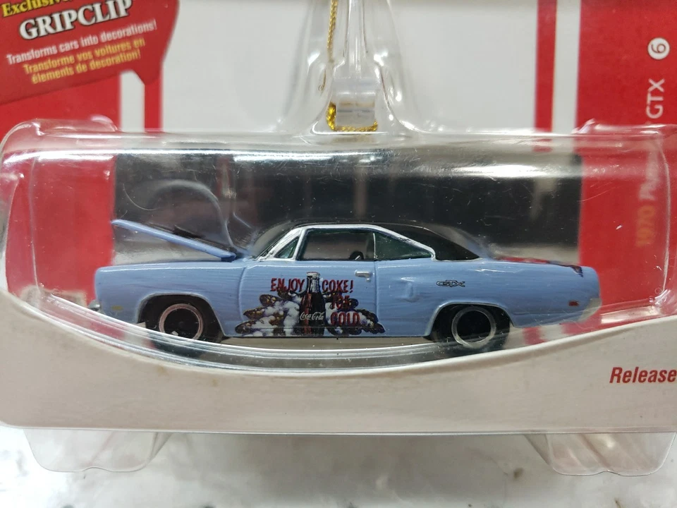 Johnny Lightning 1970 Plymouth GTX Coca-Cola Rides edición limitada en azul Foto 2 de 3