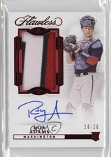 2022 Panini Flawless Rookie Ruby 16/20 Riley Adams #RPA-RA Patch Auto 13u1
