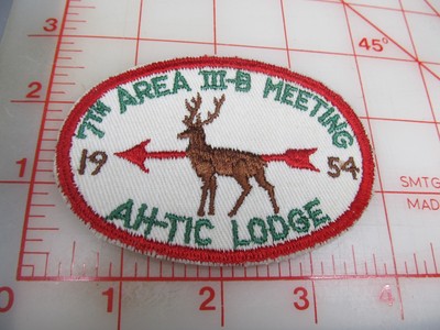 OA 7th Area III-B Meeting collectible AH-TIC Lodge 1954 patch (p10)
