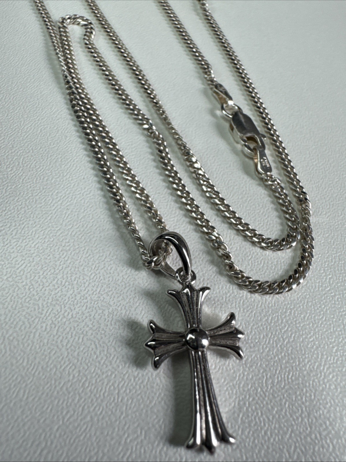 925 Sterling Silver Solid Cuban Chain 22inch 2mm … - image 2