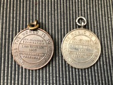 Vintage Original The Poetry Lovers Fellowship Pendant Fob Medal Pair Bundle Set
