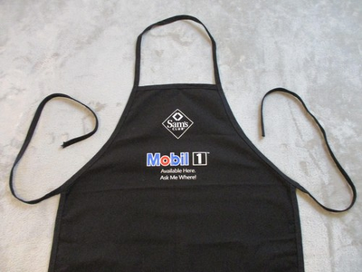#ad Sams Club Mobil 1 Apron Mens One Size Black Nascar Advertising BBQ Grill Cotton $17.99