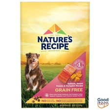 Nature's Recipe Grain Free Salmon, Sweet Potato  Pumpkin Dry Dog Food - 12lbs