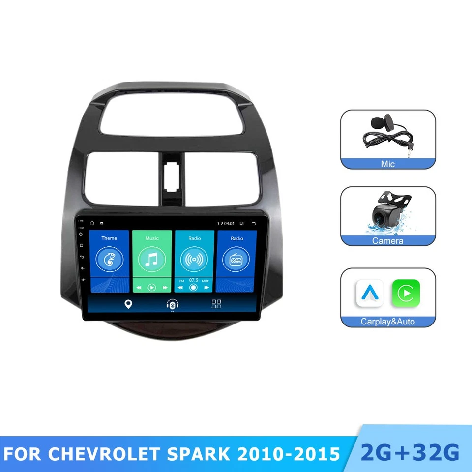 Stereo For Chevy Spark 2010-2015 Wireless Android Auto Apple CarPlay Car Radio - Image 2 of 4