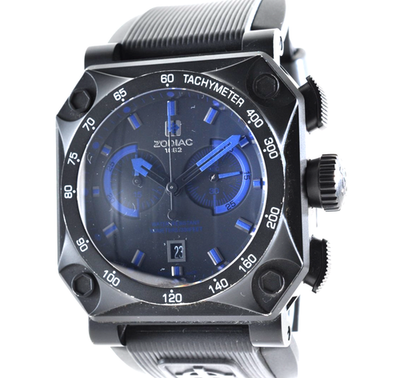 サチあれ Zodiac ZMX01 ZO8538 Adventure Black [Near MINT] Men's Watch Quartz