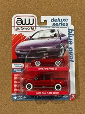 Auto World Ultra Red Chase 1994 Ford Probe GT 2020 Ford F-150 Lariat - Fast Ship