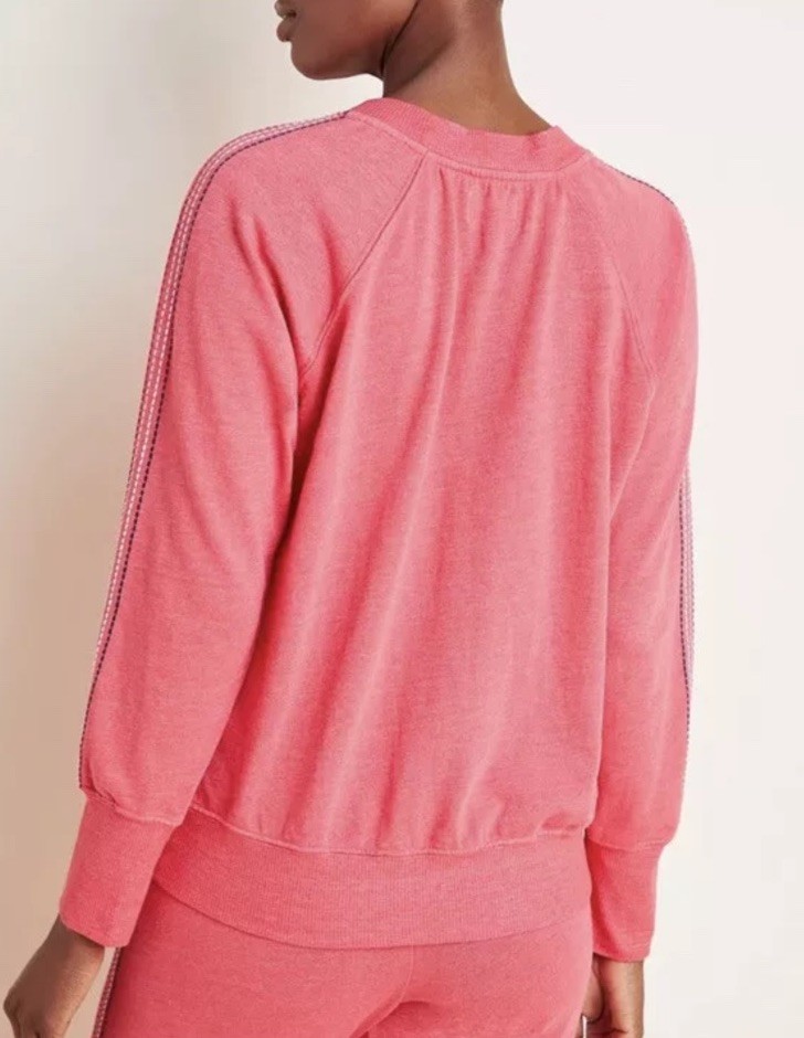 Anthropologie Sundry Boho Red Stitched Raglan Sweatshirt Size 1 (Small)