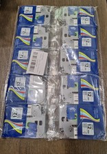 LOT OF8 BROTHER PTOUCH REPLACEMENT LABELS LAMINATED WHITE black 12 MM