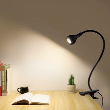 USB Reading Light Flexible LED Light Laptop Clip on Bed Desktop USA BLACK