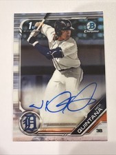 2019 Bowman Draft Nick Quintana CDA-NQ 1st Chrome Autograph Detroit Tigers