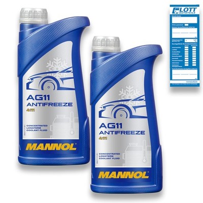 2x 1L Mannol Frostschutz Antifreeze Kühlerfrostschutz AG11 Kühlmittel Blau
